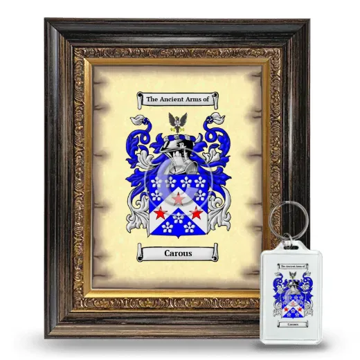 Carous Framed Coat of Arms and Keychain - Heirloom