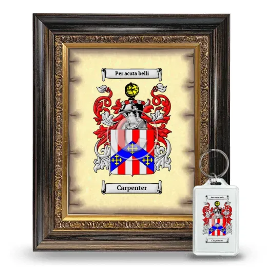 Carpenter Framed Coat of Arms and Keychain - Heirloom