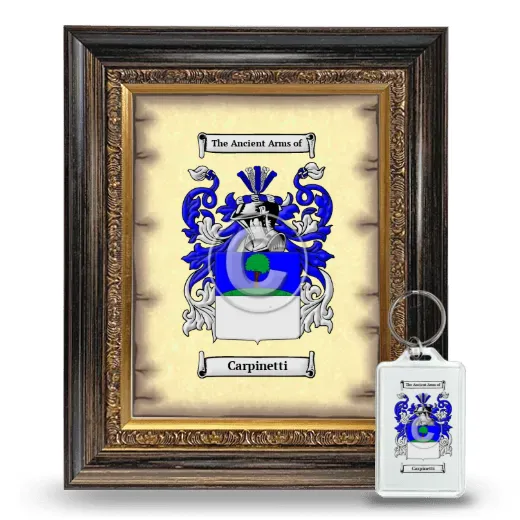 Carpinetti Framed Coat of Arms and Keychain - Heirloom