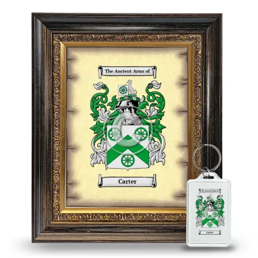 Carter Framed Coat of Arms and Keychain - Heirloom