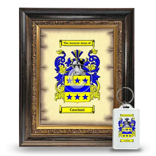 Casciani Framed Coat of Arms and Keychain - Heirloom