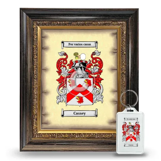 Cassey Framed Coat of Arms and Keychain - Heirloom
