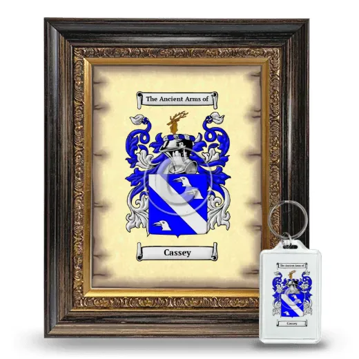 Cassey Framed Coat of Arms and Keychain - Heirloom