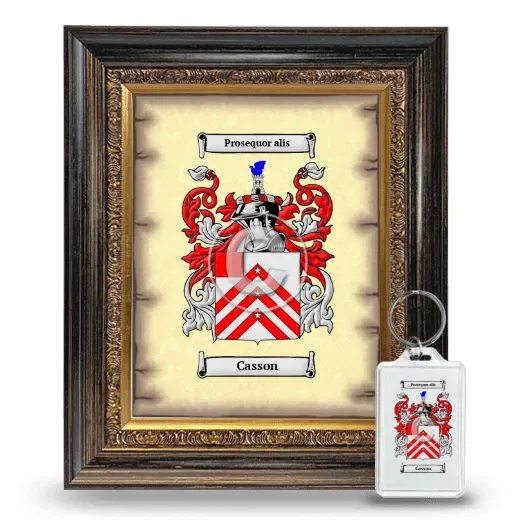 Casson Framed Coat of Arms and Keychain - Heirloom