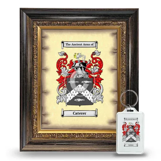 Caterer Framed Coat of Arms and Keychain - Heirloom
