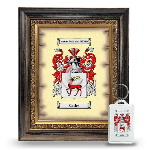 Cathy Framed Coat of Arms and Keychain - Heirloom