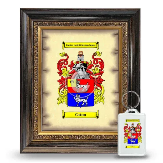 Caton Framed Coat of Arms and Keychain - Heirloom