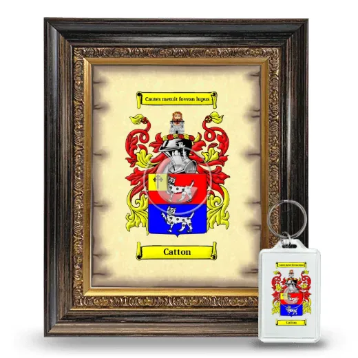 Catton Framed Coat of Arms and Keychain - Heirloom