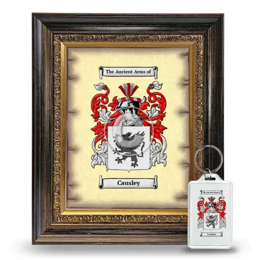 Causley Framed Coat of Arms and Keychain - Heirloom