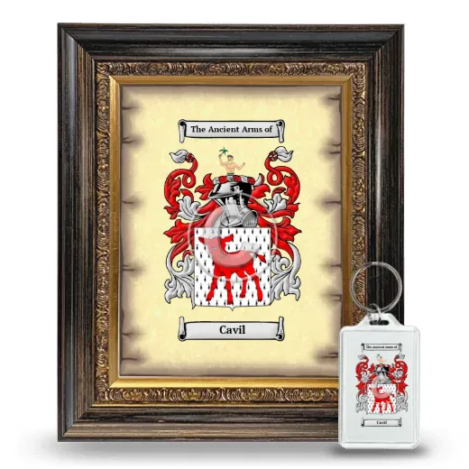 Cavil Framed Coat of Arms and Keychain - Heirloom