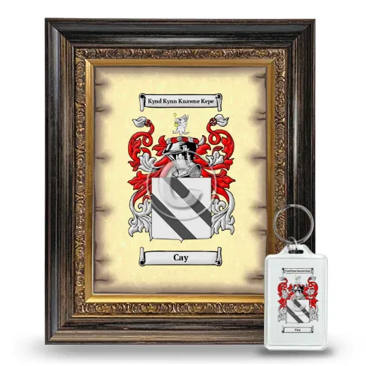 Cay Framed Coat of Arms and Keychain - Heirloom