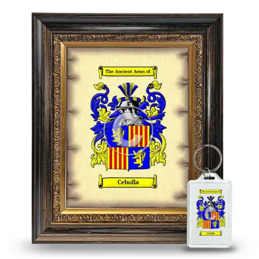 Cebolla Framed Coat of Arms and Keychain - Heirloom