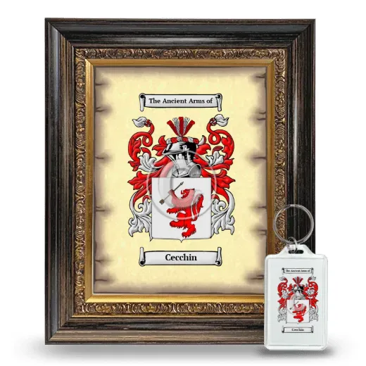 Cecchin Framed Coat of Arms and Keychain - Heirloom