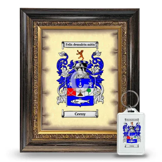 Ceeny Framed Coat of Arms and Keychain - Heirloom