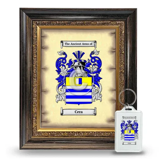 Cera Framed Coat of Arms and Keychain - Heirloom