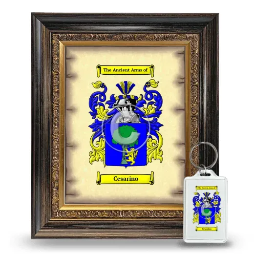 Cesarino Framed Coat of Arms and Keychain - Heirloom