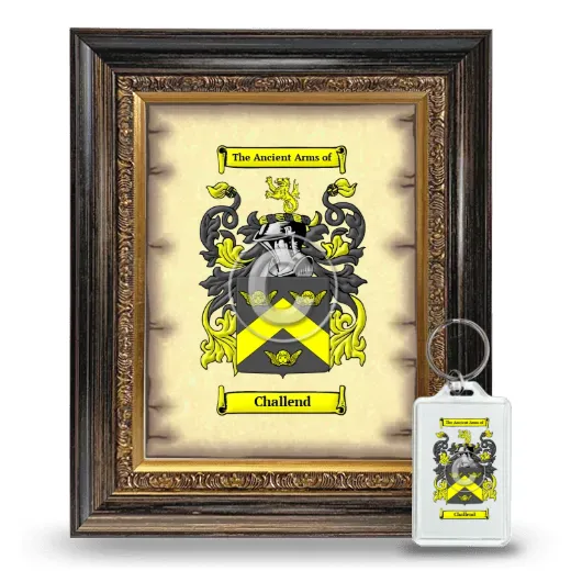 Challend Framed Coat of Arms and Keychain - Heirloom