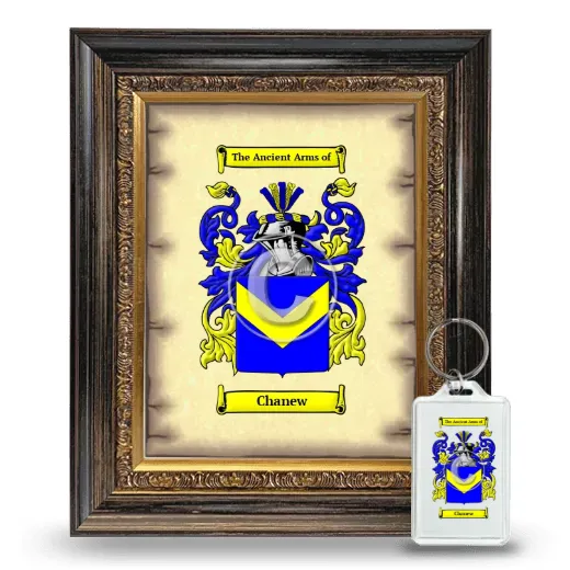 Chanew Framed Coat of Arms and Keychain - Heirloom