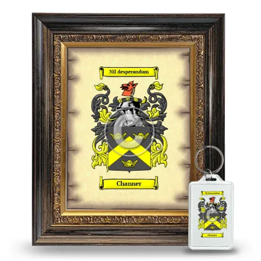 Channer Framed Coat of Arms and Keychain - Heirloom