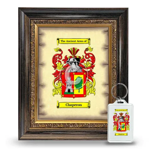 Chaperon Framed Coat of Arms and Keychain - Heirloom