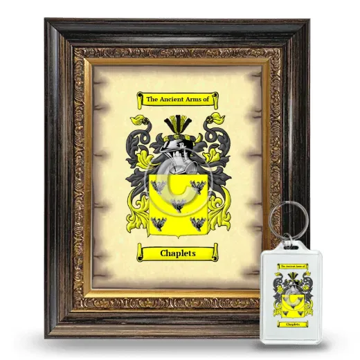 Chaplets Framed Coat of Arms and Keychain - Heirloom