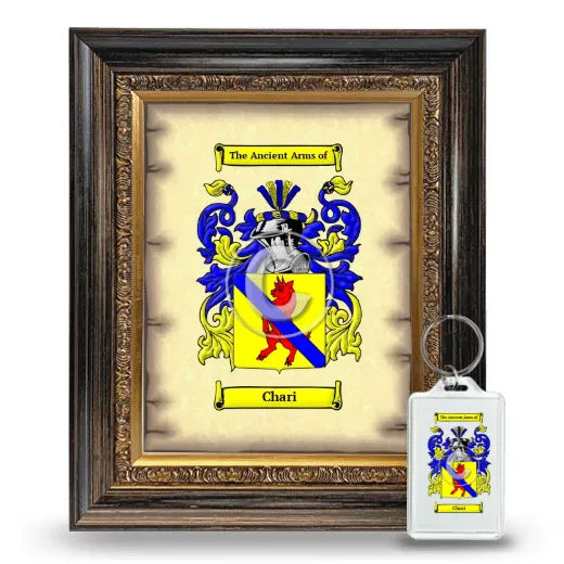 Chari Framed Coat of Arms and Keychain - Heirloom