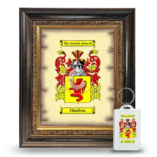Charlton Framed Coat of Arms and Keychain - Heirloom