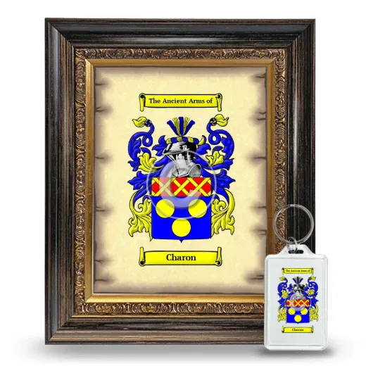 Charon Framed Coat of Arms and Keychain - Heirloom