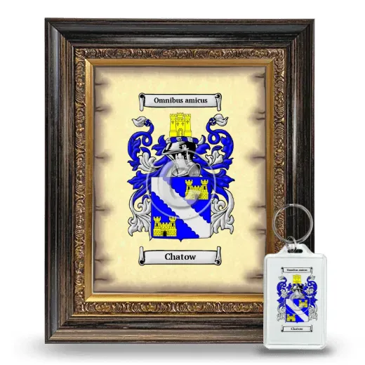 Chatow Framed Coat of Arms and Keychain - Heirloom