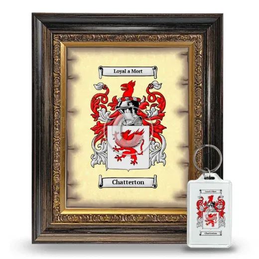 Chatterton Framed Coat of Arms and Keychain - Heirloom