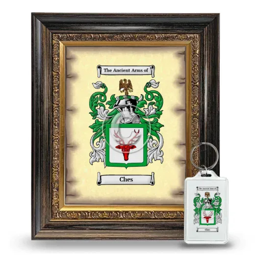 Ches Framed Coat of Arms and Keychain - Heirloom