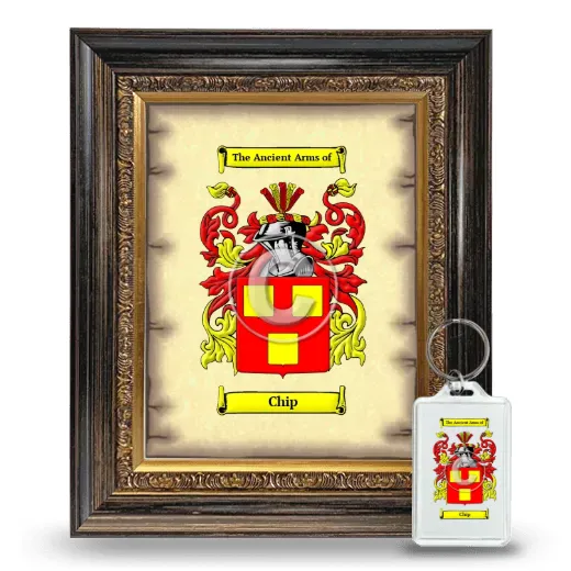 Chip Framed Coat of Arms and Keychain - Heirloom