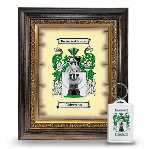 Chiverton Framed Coat of Arms and Keychain - Heirloom
