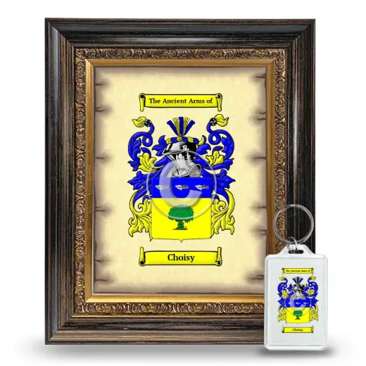 Choisy Framed Coat of Arms and Keychain - Heirloom