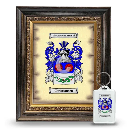 Christiansen Framed Coat of Arms and Keychain - Heirloom