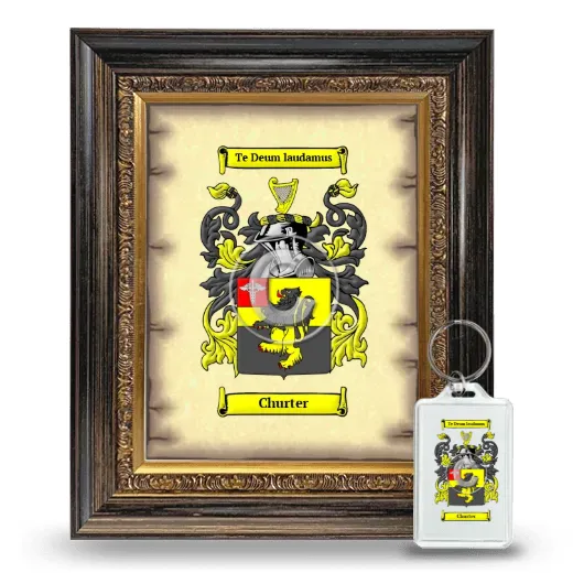Churter Framed Coat of Arms and Keychain - Heirloom