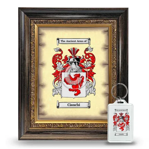 Cianchi Framed Coat of Arms and Keychain - Heirloom