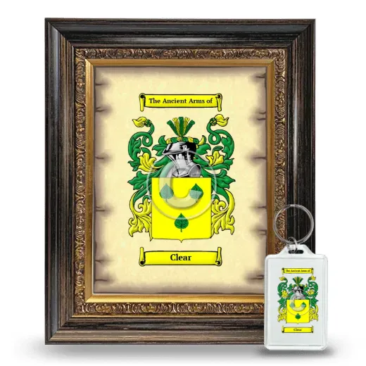 Clear Framed Coat of Arms and Keychain - Heirloom