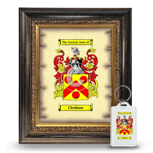 Clenham Framed Coat of Arms and Keychain - Heirloom