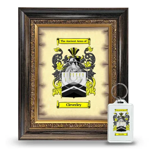 Cleverley Framed Coat of Arms and Keychain - Heirloom