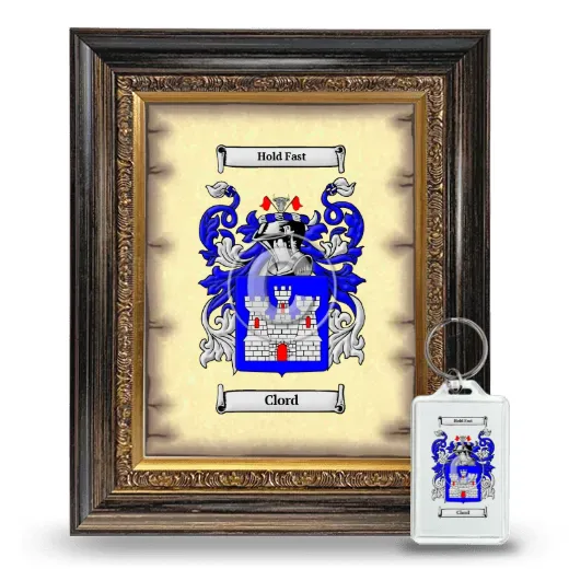 Clord Framed Coat of Arms and Keychain - Heirloom