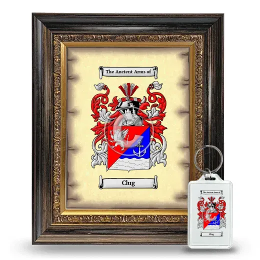 Clug Framed Coat of Arms and Keychain - Heirloom