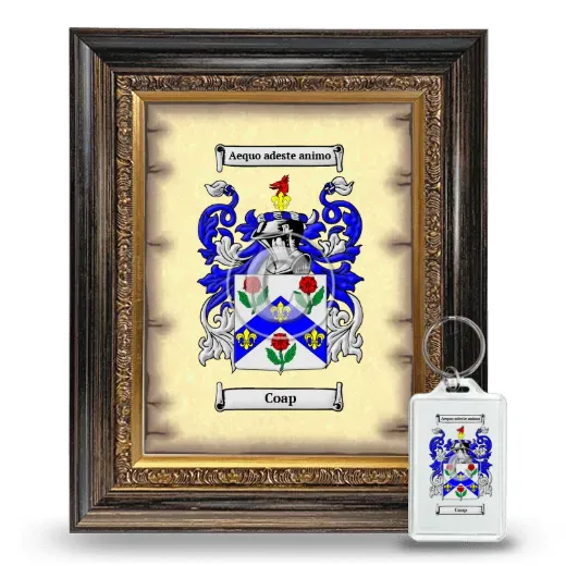 Coap Framed Coat of Arms and Keychain - Heirloom
