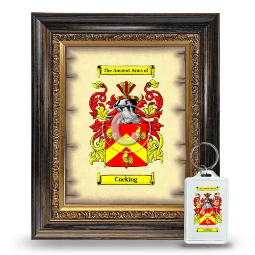 Cocking Framed Coat of Arms and Keychain - Heirloom