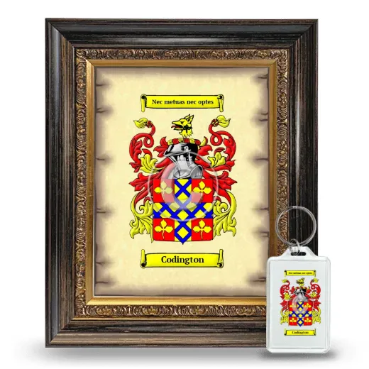 Codington Framed Coat of Arms and Keychain - Heirloom