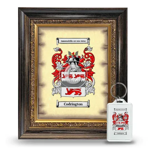 Codrington Framed Coat of Arms and Keychain - Heirloom