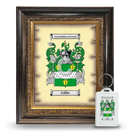 Coffer Framed Coat of Arms and Keychain - Heirloom