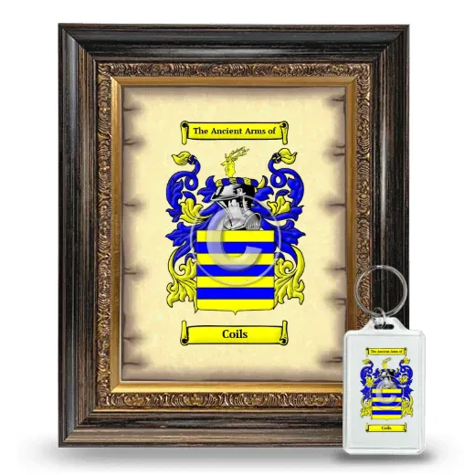 Coils Framed Coat of Arms and Keychain - Heirloom