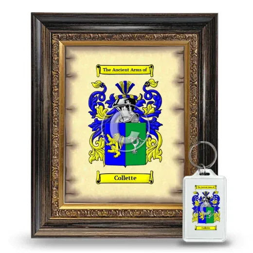 Collette Framed Coat of Arms and Keychain - Heirloom