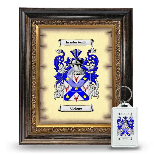 Colone Framed Coat of Arms and Keychain - Heirloom